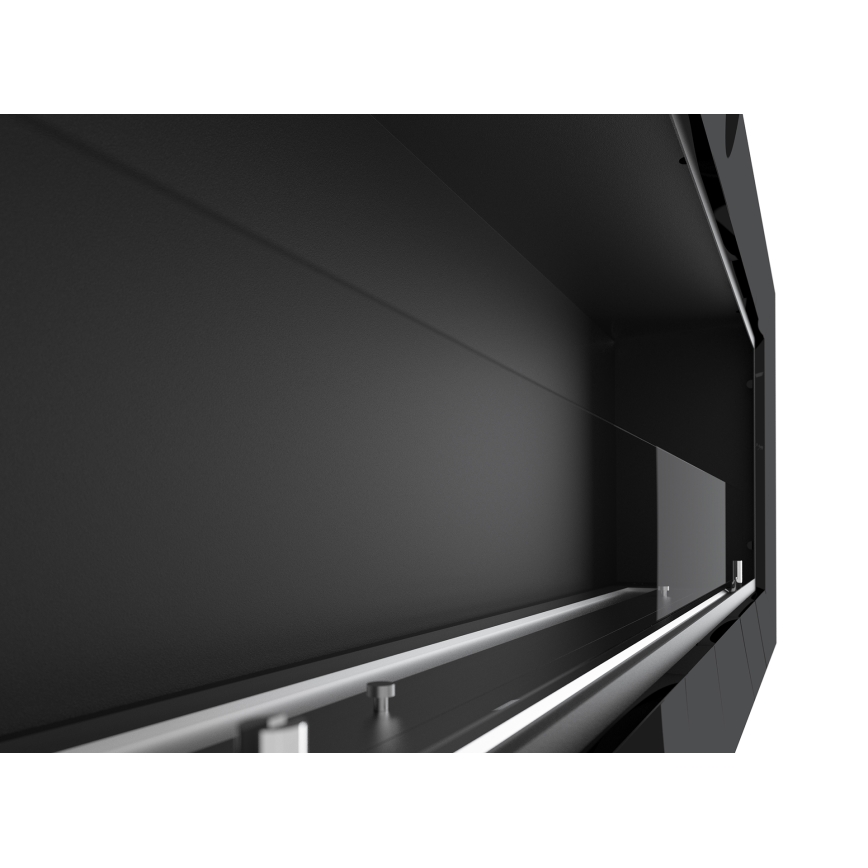 InFire - Inbyggd BIO eldstad 49x120 cm 3kW svart