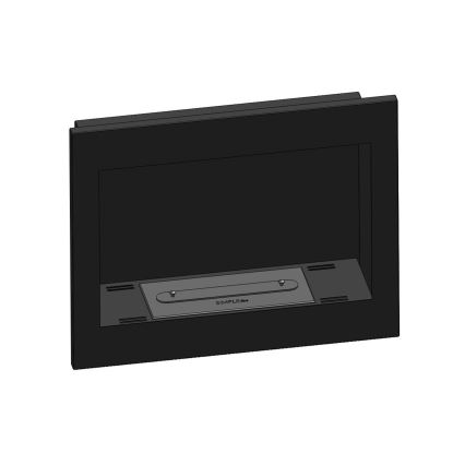 InFire - Inbyggd BIO-eldstad 49x60 cm 3kW svart