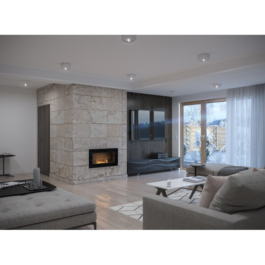 InFire - Inbyggd BIO eldstad 49x90 cm 3kW svart