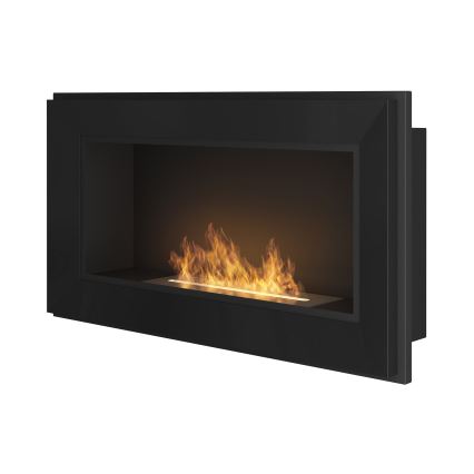 InFire - Inbyggd BIO eldstad 49x90 cm 3kW svart