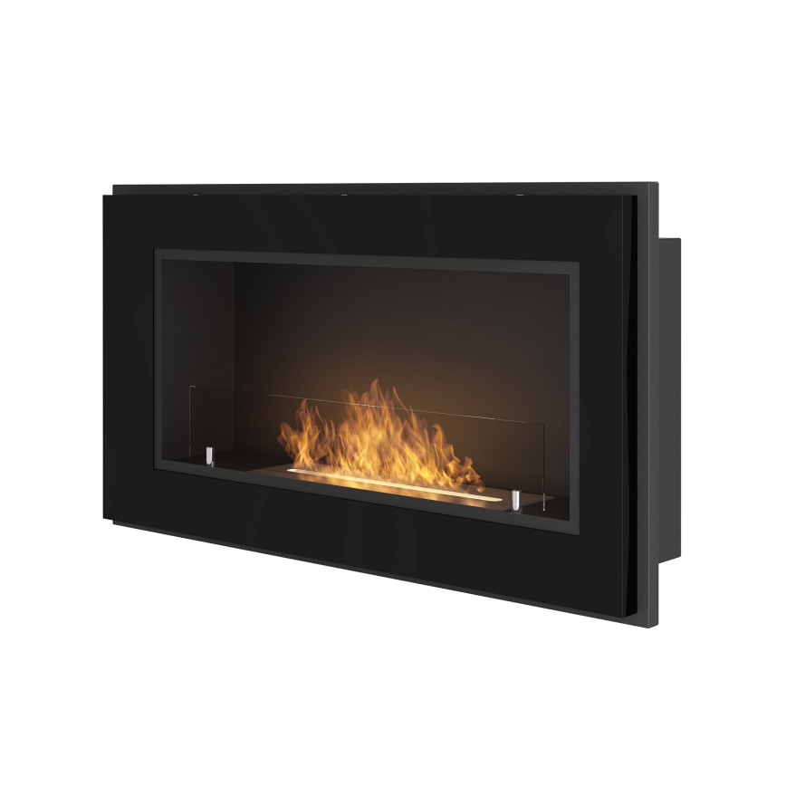 InFire - Inbyggd BIO eldstad 49x90 cm 3kW svart