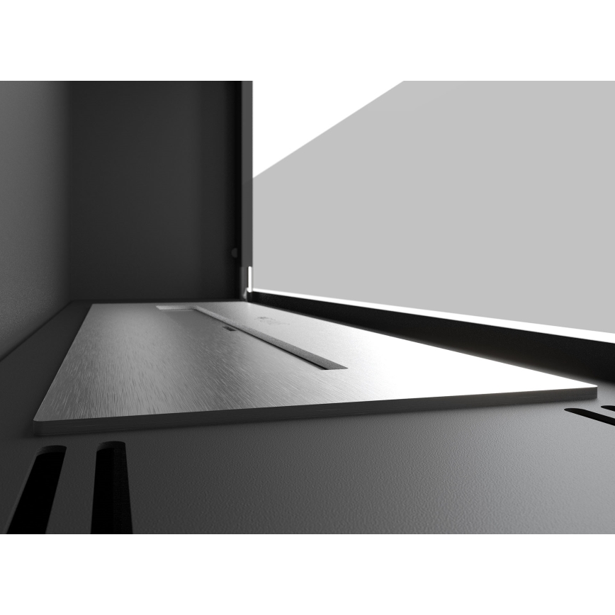 InFire - Inbyggd BIO eldstad 49x90 cm 3kW svart