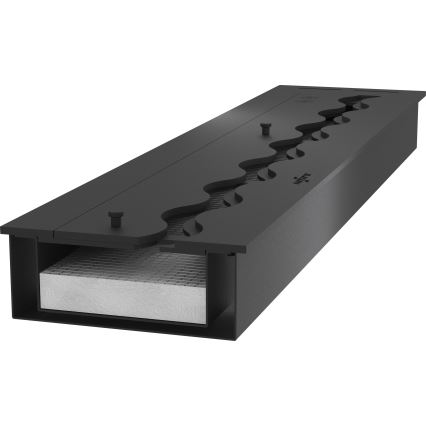 InFire - Inbyggd BIO eldstad 7,5x100 cm 6kW svart