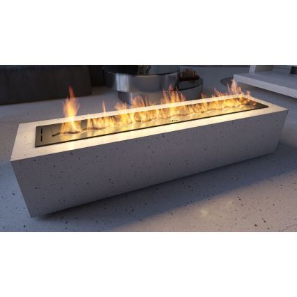InFire - Inbyggd BIO eldstad 7,5x120 cm 7kW svart