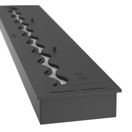 InFire - Inbyggd BIO eldstad 7,5x120 cm 7kW svart