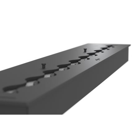 InFire - Inbyggd BIO eldstad 7,5x120 cm 7kW svart