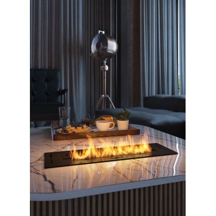 InFire - Inbyggd BIO eldstad 7,5x50 cm 3,5kW svart