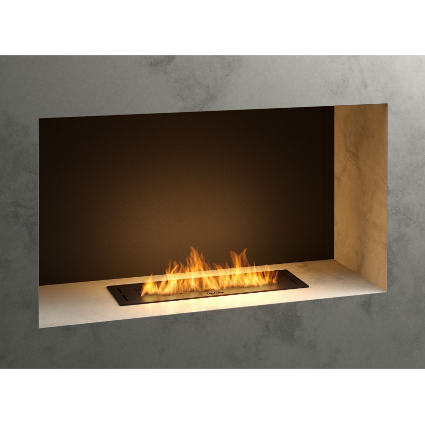 InFire - Inbyggd BIO eldstad 7,5x50 cm 3,5kW svart