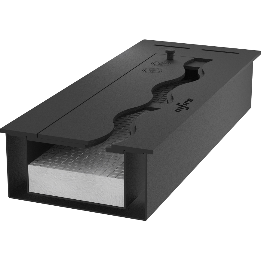 InFire - Inbyggd BIO eldstad 7,5x50 cm 3,5kW svart