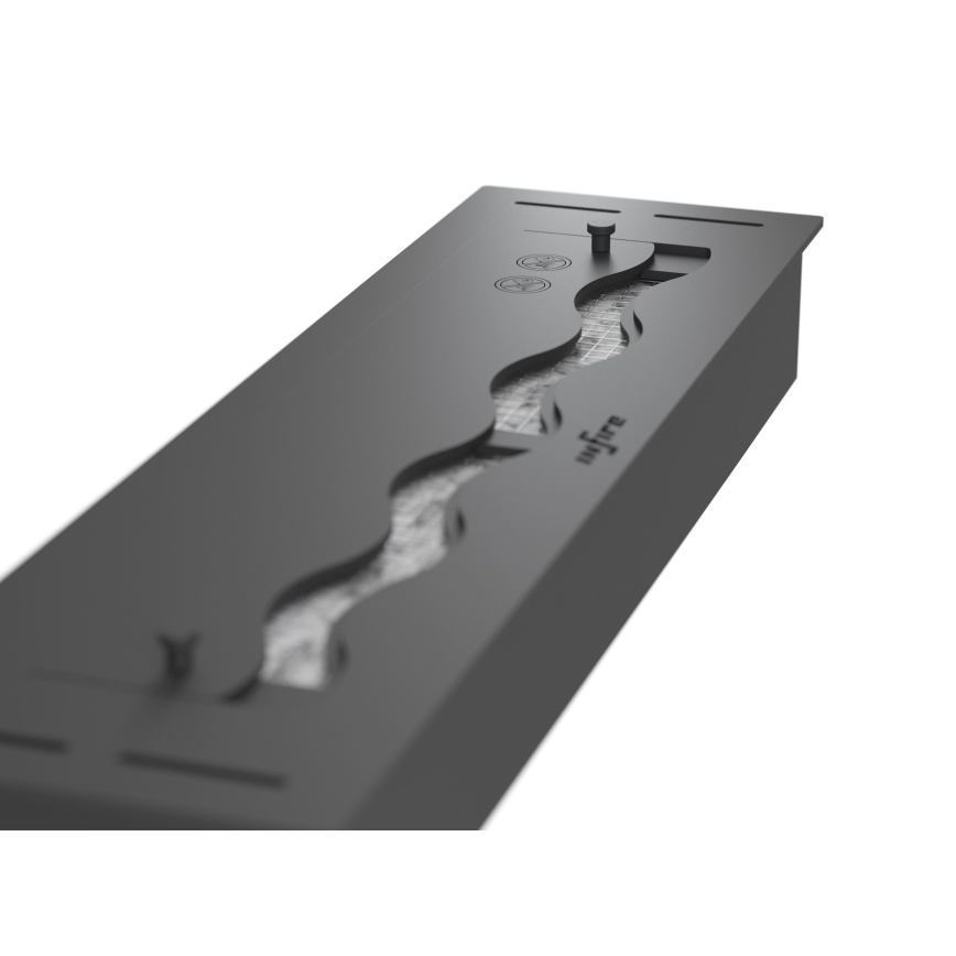 InFire - Inbyggd BIO eldstad 7,5x50 cm 3,5kW svart