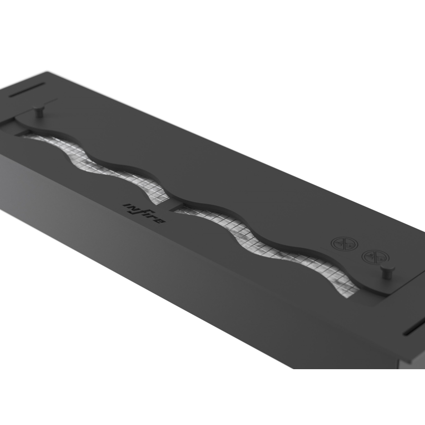 InFire - Inbyggd BIO eldstad 7,5x60 cm 3,5kW svart