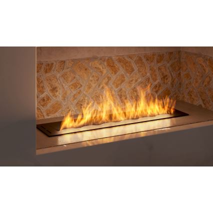 InFire - Inbyggd BIO eldstad 7,5x80 cm 6kW svart