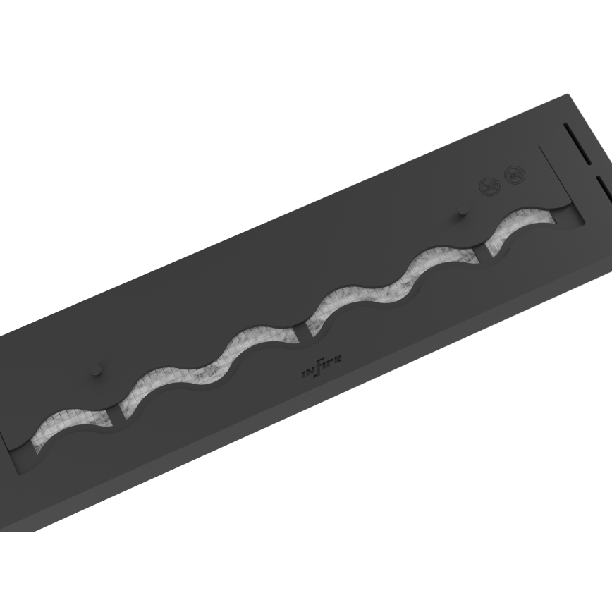 InFire - Inbyggd BIO eldstad 7,5x80 cm 6kW svart