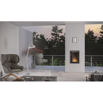 InFire - Inbyggd BIO-eldstad 79x55 cm 3kW svart