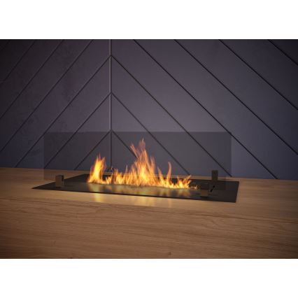 InFire - Inbyggd BIO eldstad 8,5x60 cm 3,5kW svart