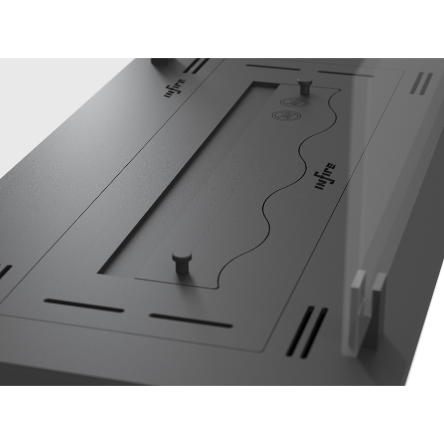 InFire - Inbyggd BIO eldstad 8,5x60 cm 3,5kW svart