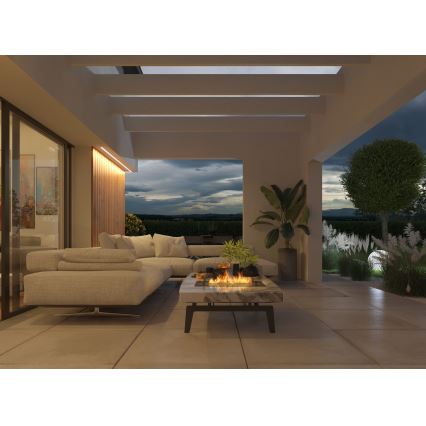 InFire - Inbyggd BIO eldstad 8,5x80 cm 3,5kW svart