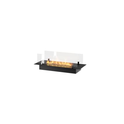 InFire - Inbyggd BIO eldstad 8,5x80 cm 3,5kW svart