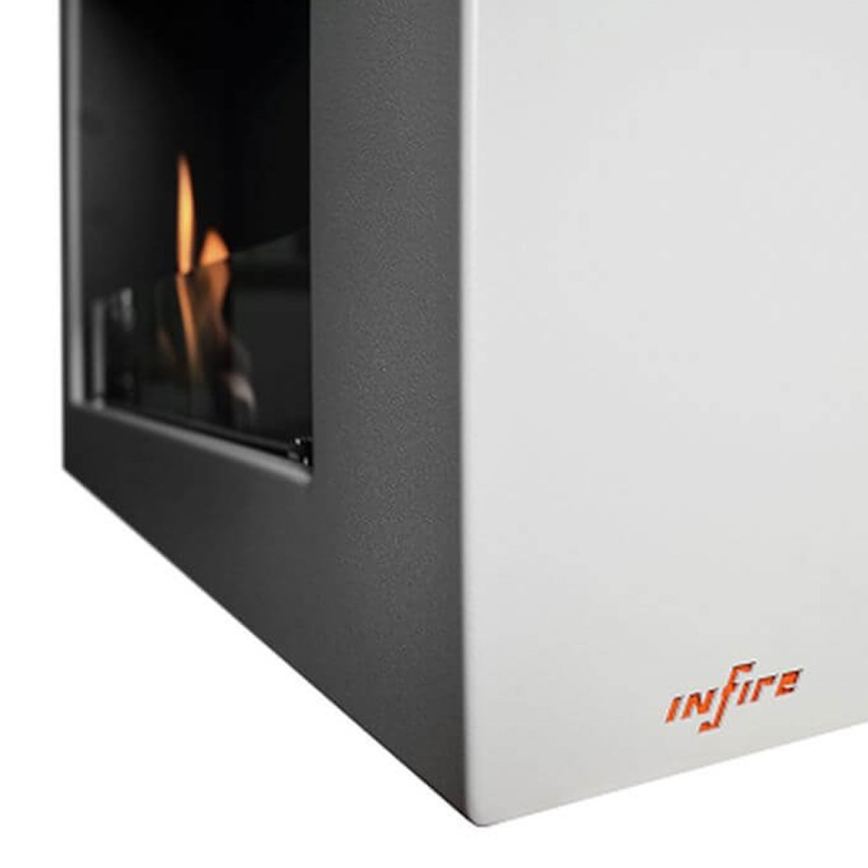 InFire - Väggmonterad BIO-kamin 120x56 cm 3 kW vit