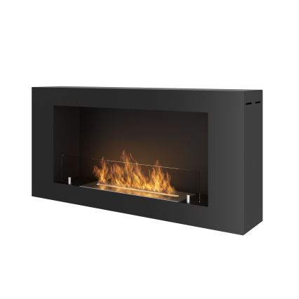 InFire - Väggmonterad BIO-kamin 44x91 cm 3 kW svart