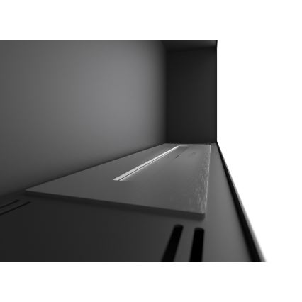 InFire - Väggmonterad BIO-kamin 44x91 cm 3 kW svart