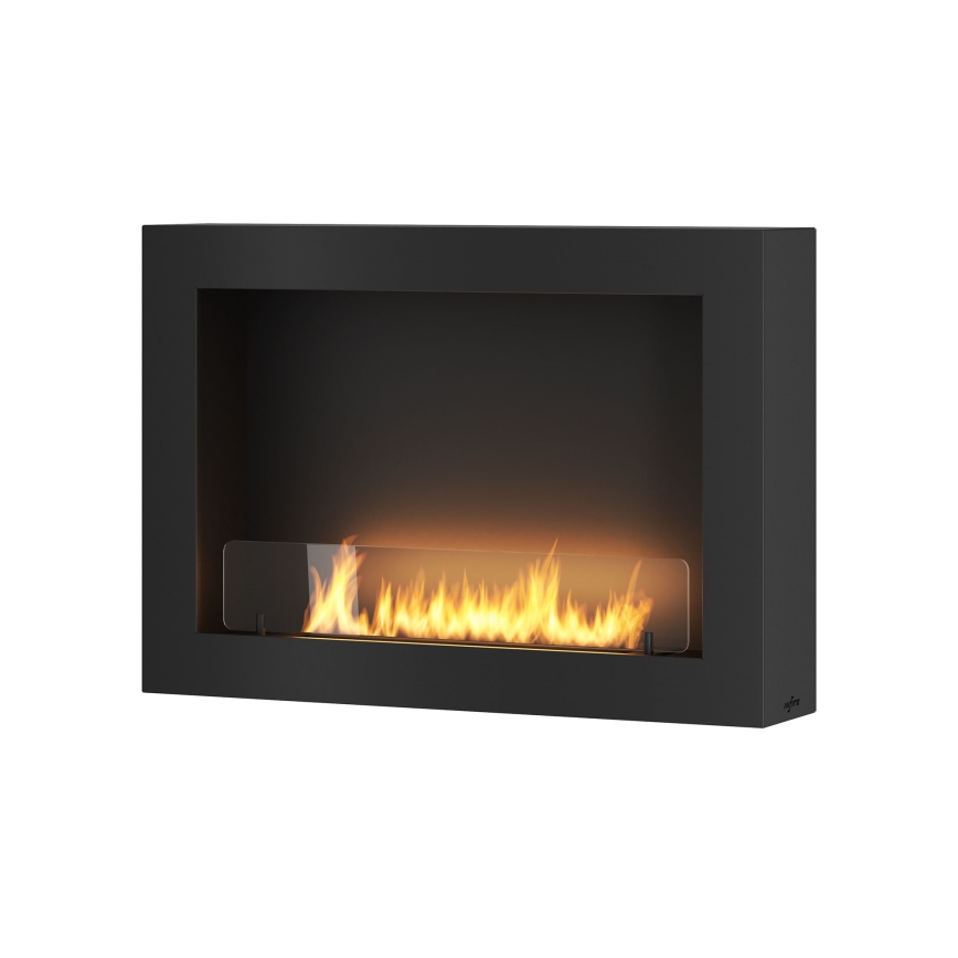 InFire - Wall BIO fireplace 80x56 cm 3kW svart