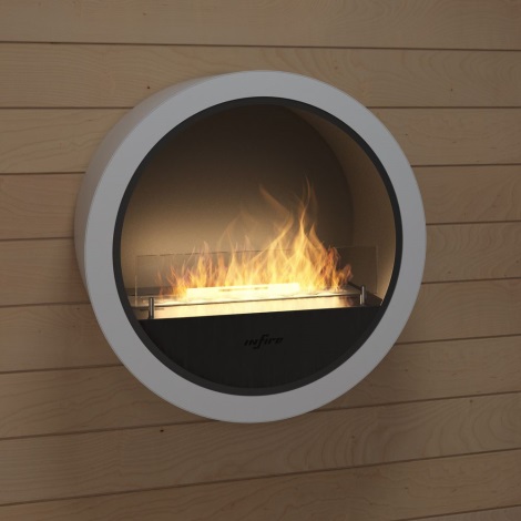 InFire - Wall BIO fireplace diameter 70 cm 3kW vit