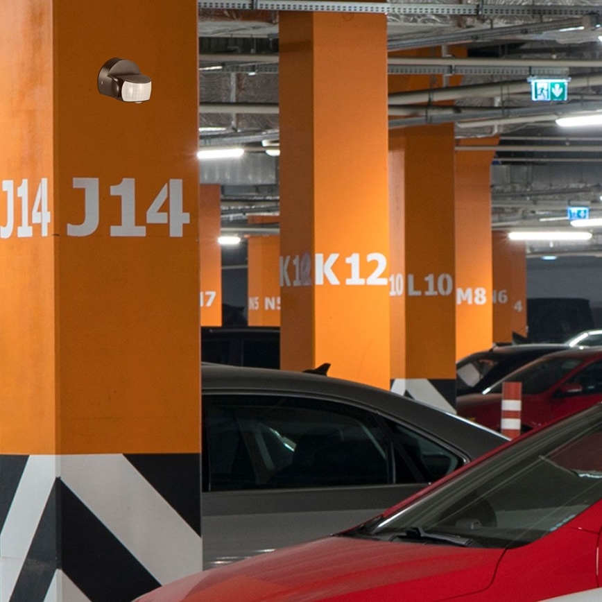 Infraröd utomhusrörelsesensor 180/360° 600W/230V IP65 svart