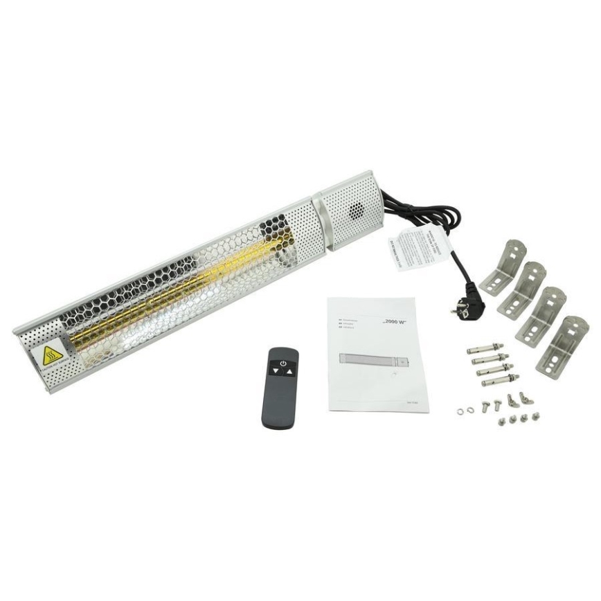 Infraröd värmare 1000/2000W/230V IP55 + fjärrkontroll