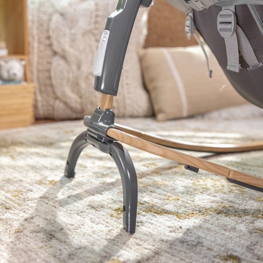 Ingenuity - Barnvibrerande liggstol med melodi EVERY SEASON WESLEY 3xC grå