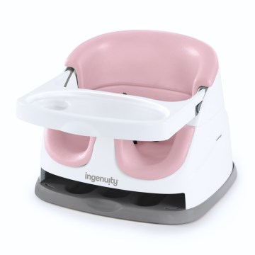 Ingenuity - Sittdyna 2-i-1 för matstol BABY BASE rosa