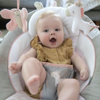 Ingenuity - Vibrerande babysitter med musik FLORA THE UNICORN 3xC