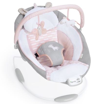 Ingenuity - Vibrerande babysitter med musik FLORA THE UNICORN 3xC