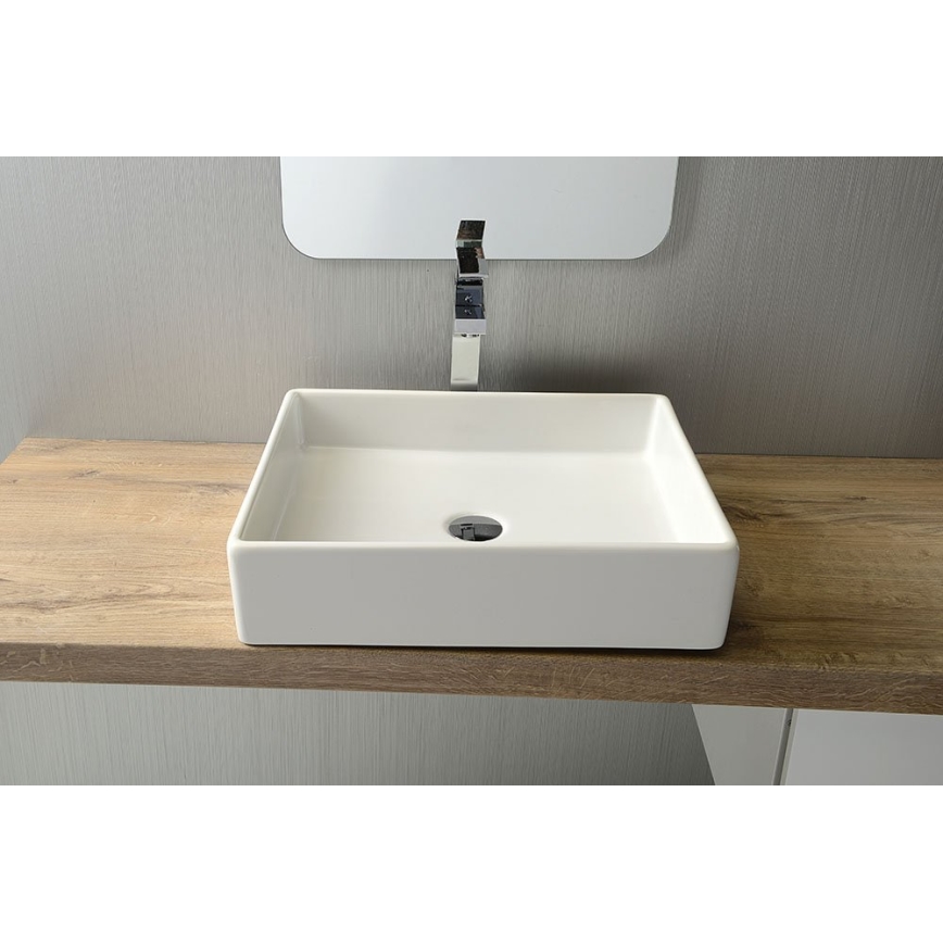 Isvea - Påliggande tvättställ PURITY 50x42 cm keramik/vit