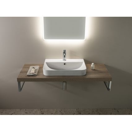 Isvea - SOTT AQUA tvättställ för bänkskiva 57x44 cm keramik/vit