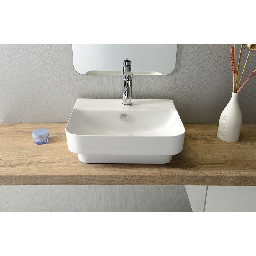Isvea - SOTT AQUA tvättställ för bänkskiva 57x44 cm keramik/vit