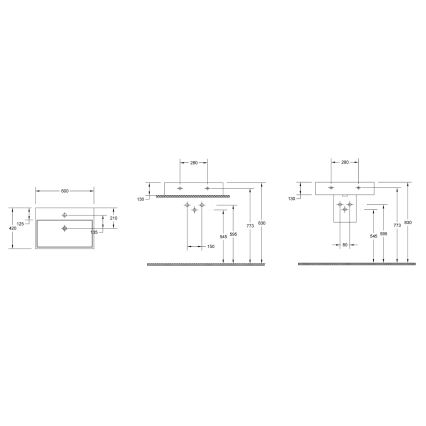 Isvea - Tvättställ för bänkskiva PURITY 60x42 cm keramik/vit