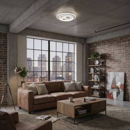 ITALUX - LED dimbar taklampa PARCO LED/55W/230V 3000-6500K Ø 50 cm vit + fjärrkontroll