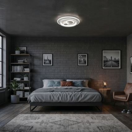 ITALUX - LED dimbar taklampa PARCO LED/55W/230V 3000-6500K Ø 50 cm vit + fjärrkontroll