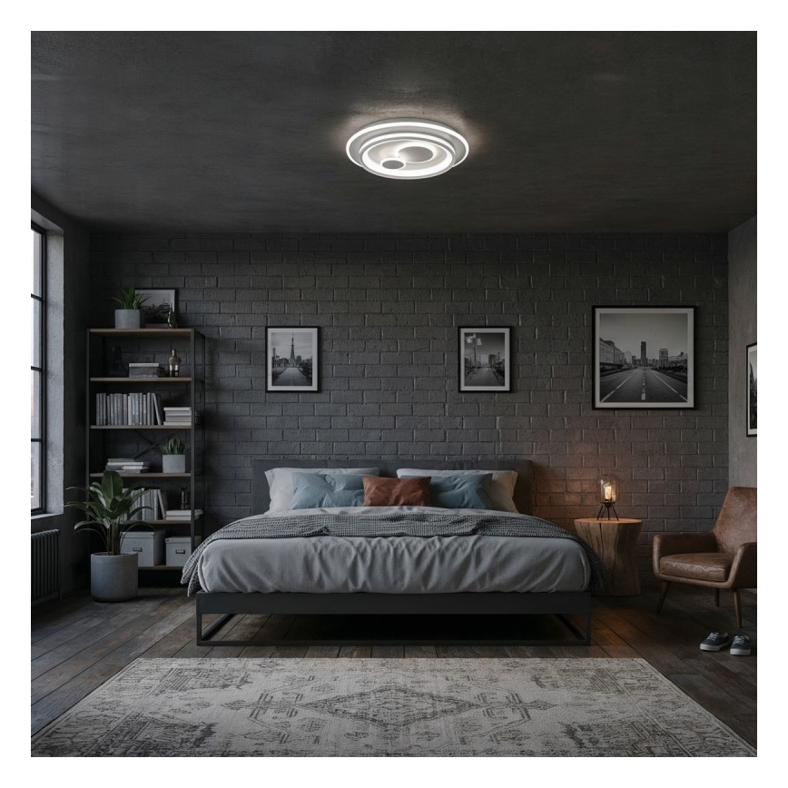 ITALUX - LED dimbar taklampa PARCO LED/55W/230V 3000-6500K Ø 50 cm vit + fjärrkontroll