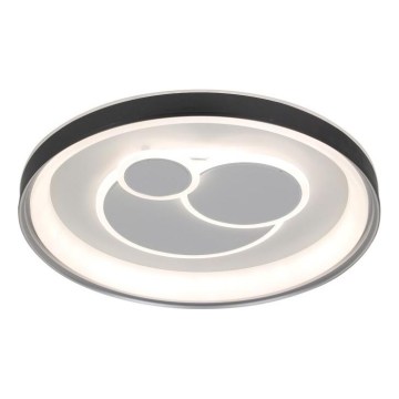 ITALUX - Dimbar LED-taklampa FLORINA LED/46W/230V 3000/4000/6500K Ø 49 cm svart + fjärrkontroll