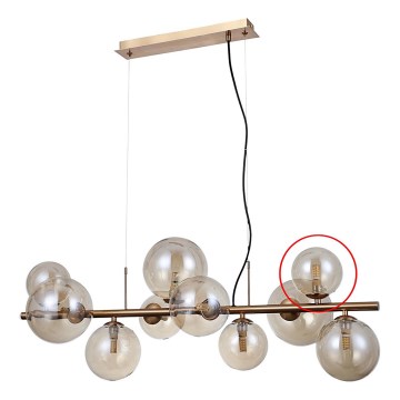 ITALUX - Ersättningsglas för ljuskrona och vägglampa CANELLO G9 diameter 11 cm brun