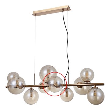 ITALUX - Ersättningsglas för ljuskrona och vägglampa CANELLO G9 diameter 13 cm brun