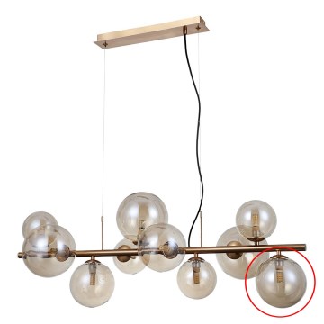 ITALUX - Ersättningsglas för ljuskrona och vägglampa CANELLO G9 diameter 15 cm brun