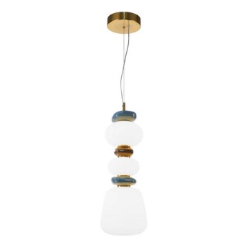 ITALUX - LED-pendel på vajer EVANS LED/15W/230V 3000K guld/blå