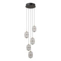 ITALUX - LED-pendellampa ALANI på vajer 5xLED/5,6W/230V 3000K svart/guld
