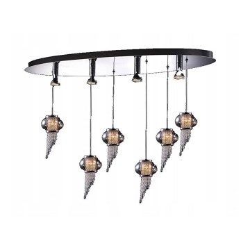 ITALUX - Ljuskrona med textilsladd CARLO 10xG4/20W/230V