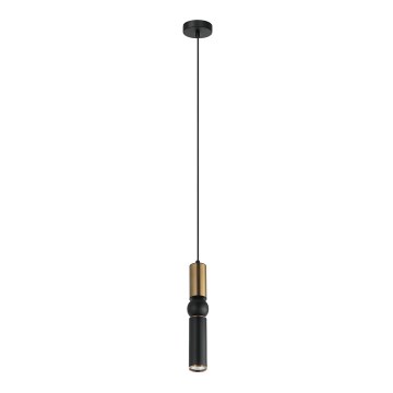 ITALUX - Ljuskrona med textilsladd ISIDORA 1xGU10/25W/230V svart/brons