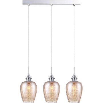 ITALUX - Ljuskrona med textilsladd PIRITA 3xE14/40W/230V