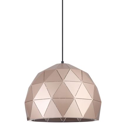 ITALUX - Ljuskrona med textilsladd HARLEY 1xE27/40W/230V Roséguld